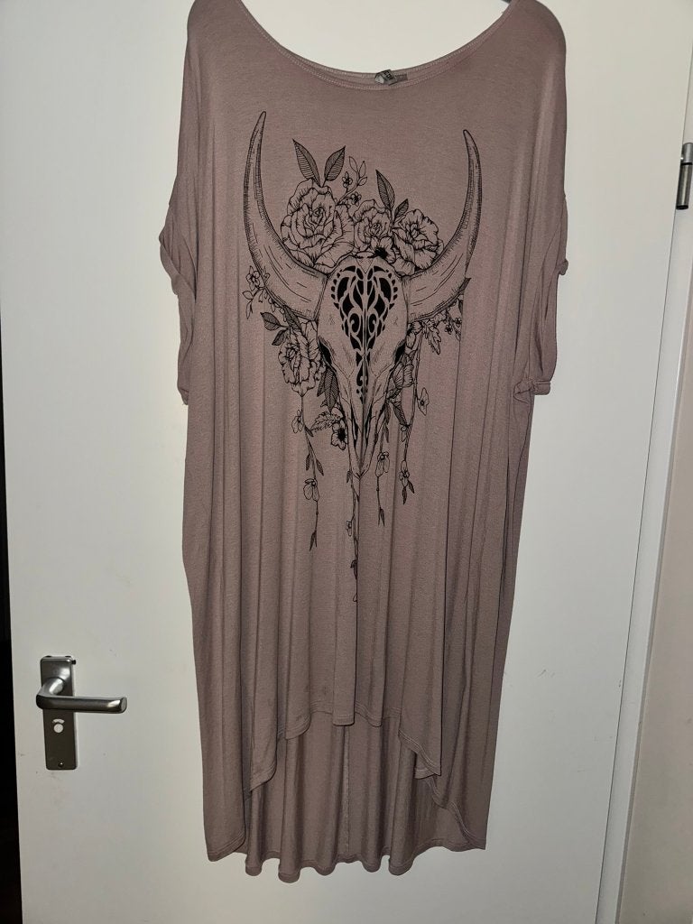 H&M Jurk 3XL Roze/Paars jurkje tuniek shirt, Verzenden, Zo goed als nieuw, Overige kleuren, Jurk