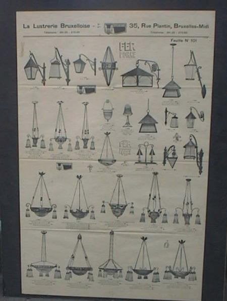 antieke affiche cataloog art deco lusters lampen muller 1a, Verzenden