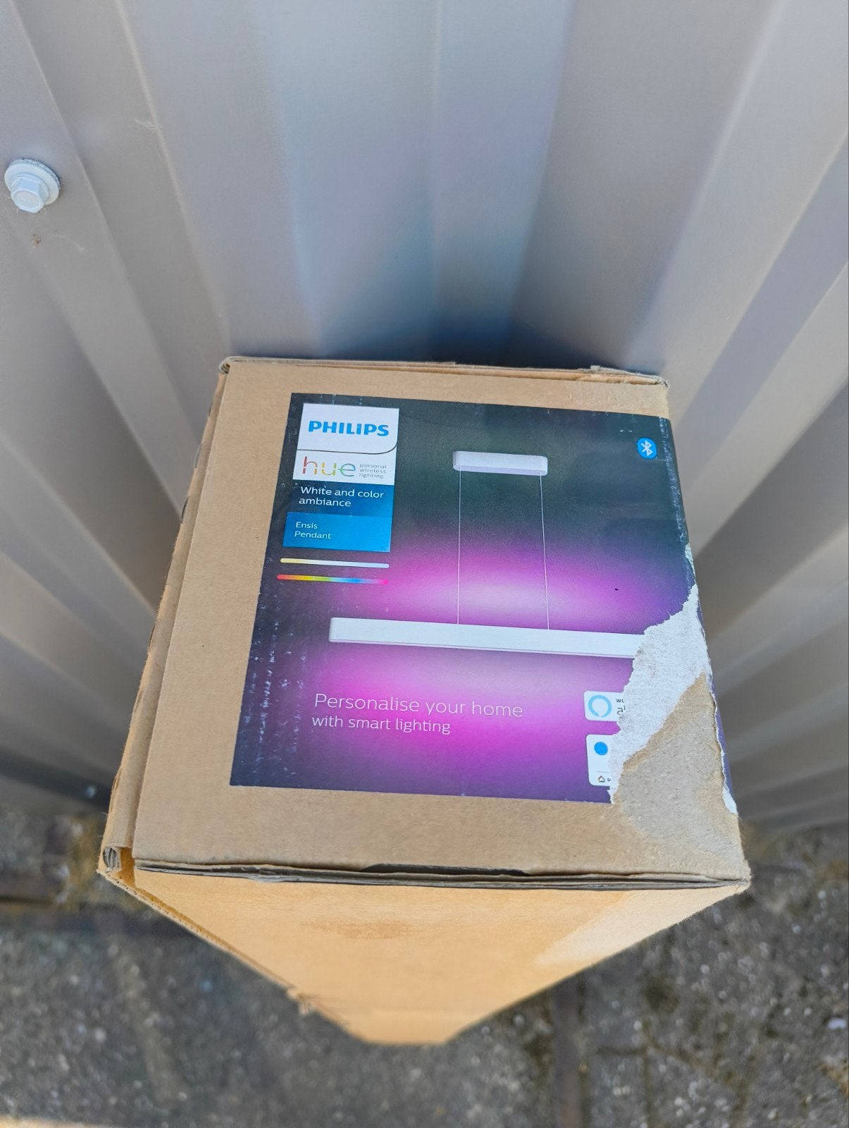 Philips Hue White and Color Ambiance Ensis hanglamp (wit), Nieuw, Overige fittingen, Ophalen of Verzenden, Modern, Smart Home, Minimalistisch
