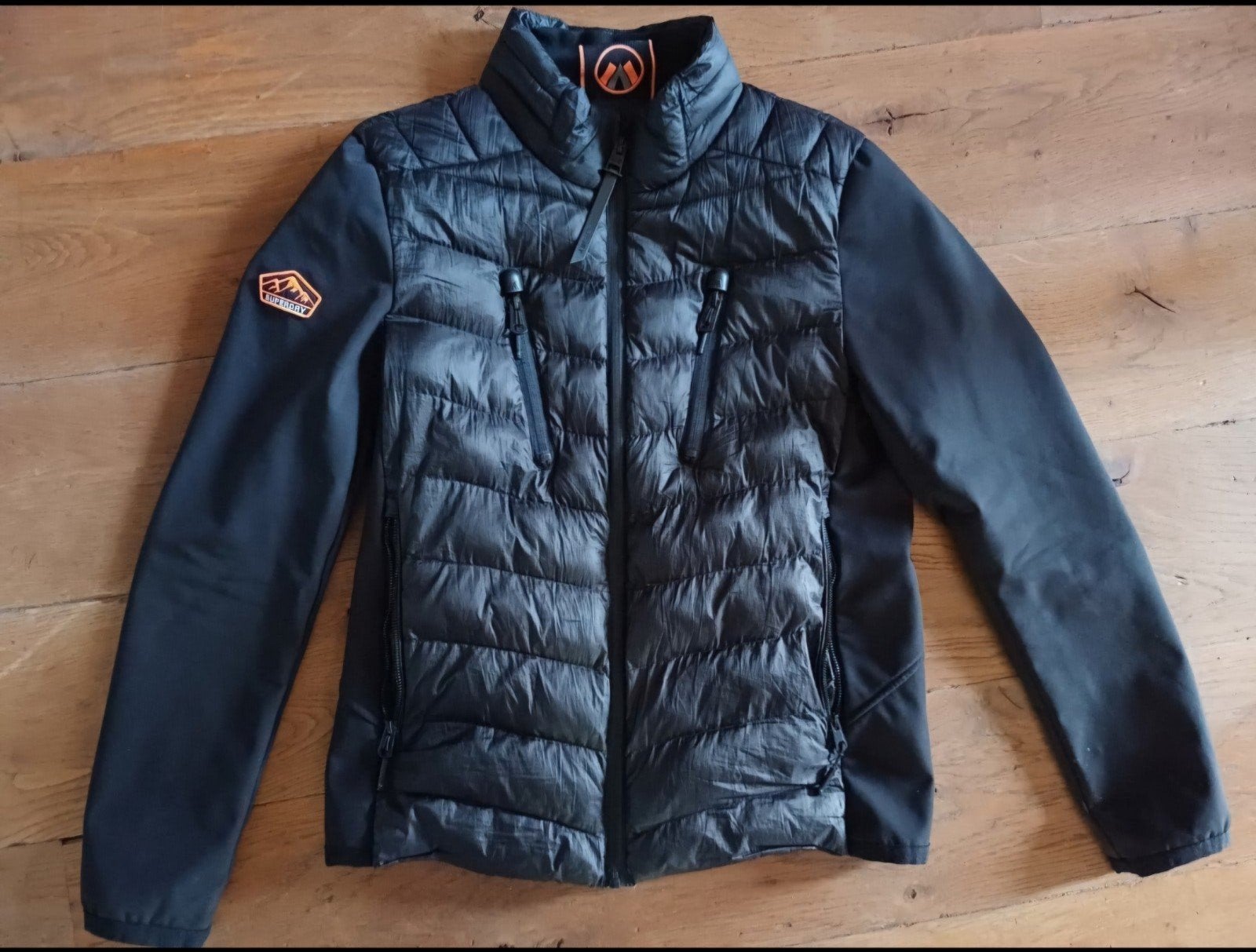 SUPERDRY heren jas maat S, Zwart, Ophalen of Verzenden, Zo goed als nieuw, Maat 46 (S) of kleiner