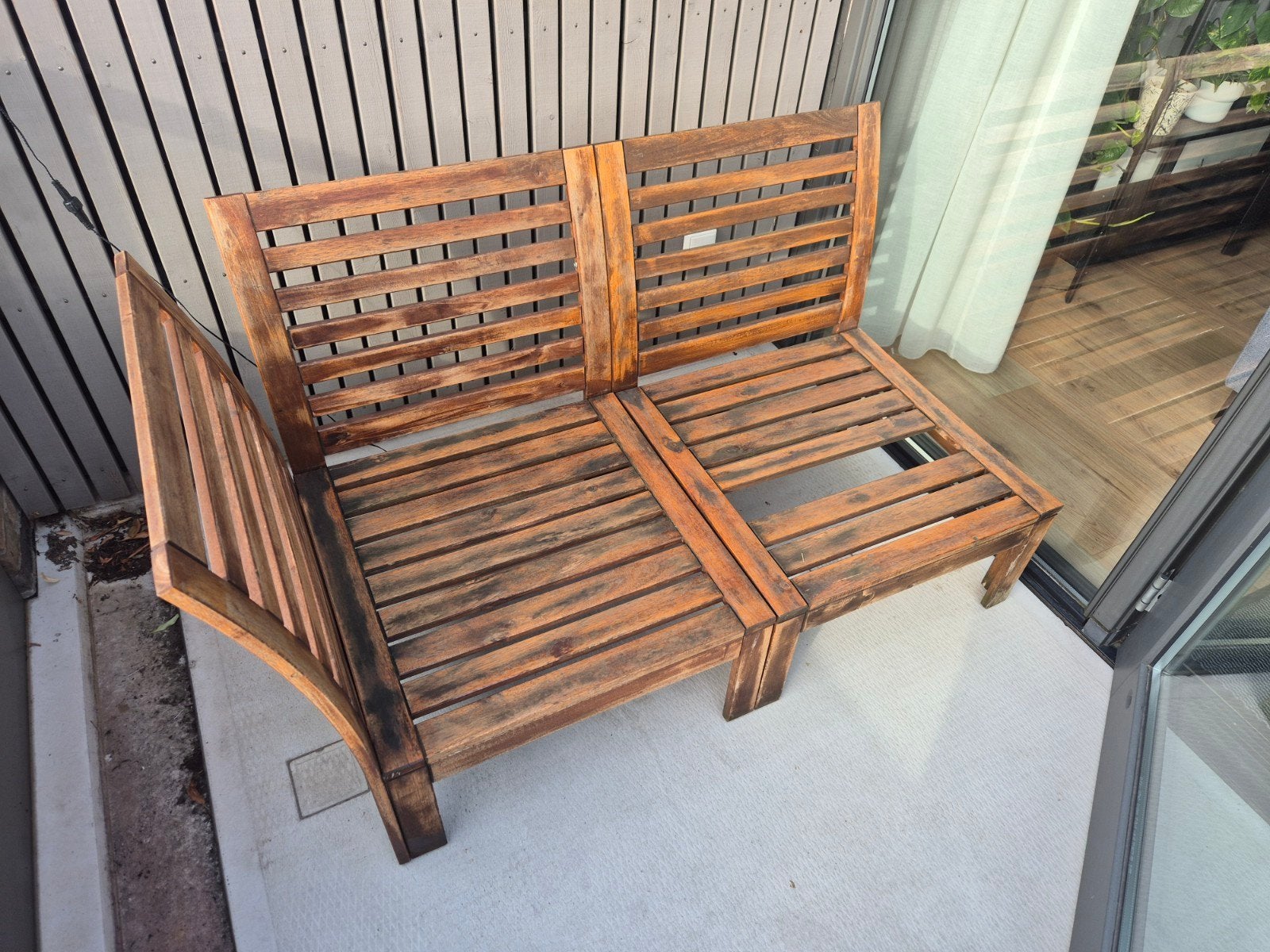 IKEA ÄPPLARÖ bank met kussens, Ophalen, Gebruikt, Hout