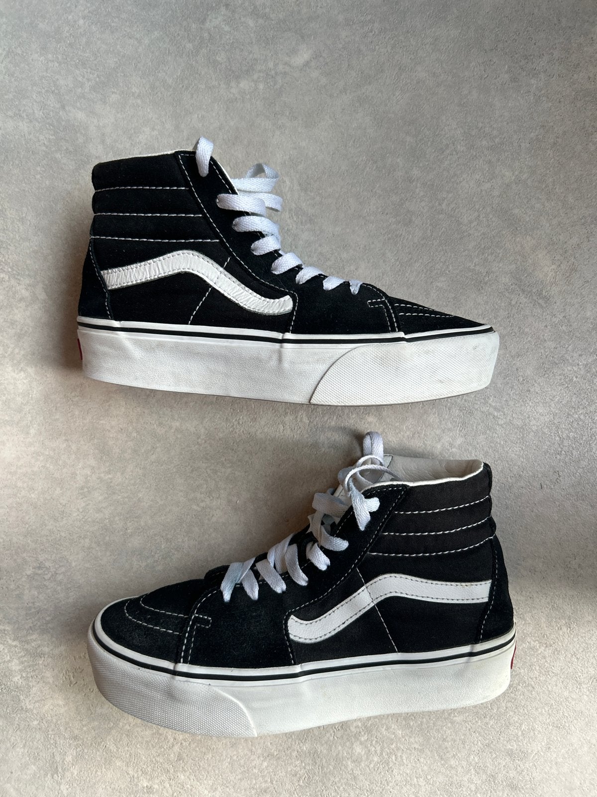 Vans Sk8-Hi Platform 2.0 Zwart/Wit - Maat 38, Ophalen of Verzenden, Zo goed als nieuw, Zwart, Sneakers of Gympen
