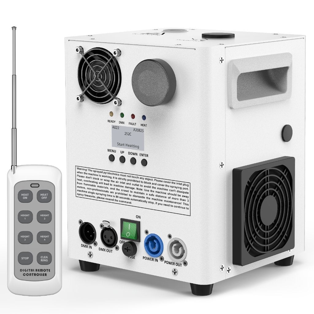DJLicht Witte 800W Sparkular Sterretjes machine Koudvuur, Geluidgestuurd, ., Overige typen, Nieuw