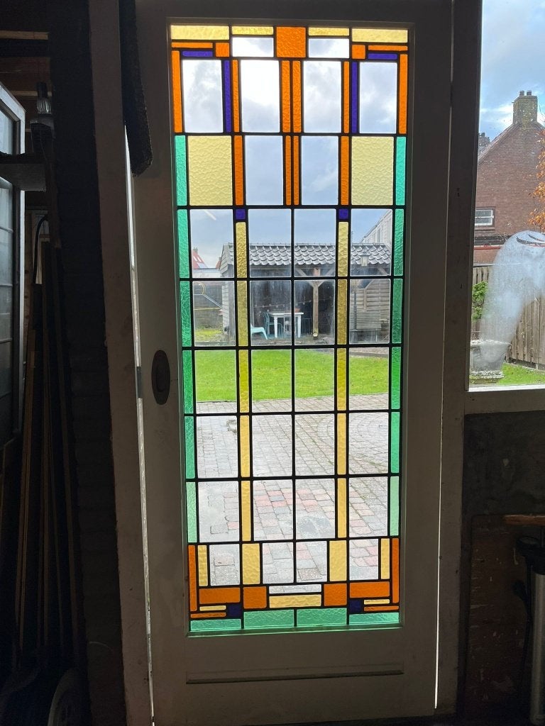 Mooie deuren met prachtige kleuren glas in lood, als nieuw!, Ophalen