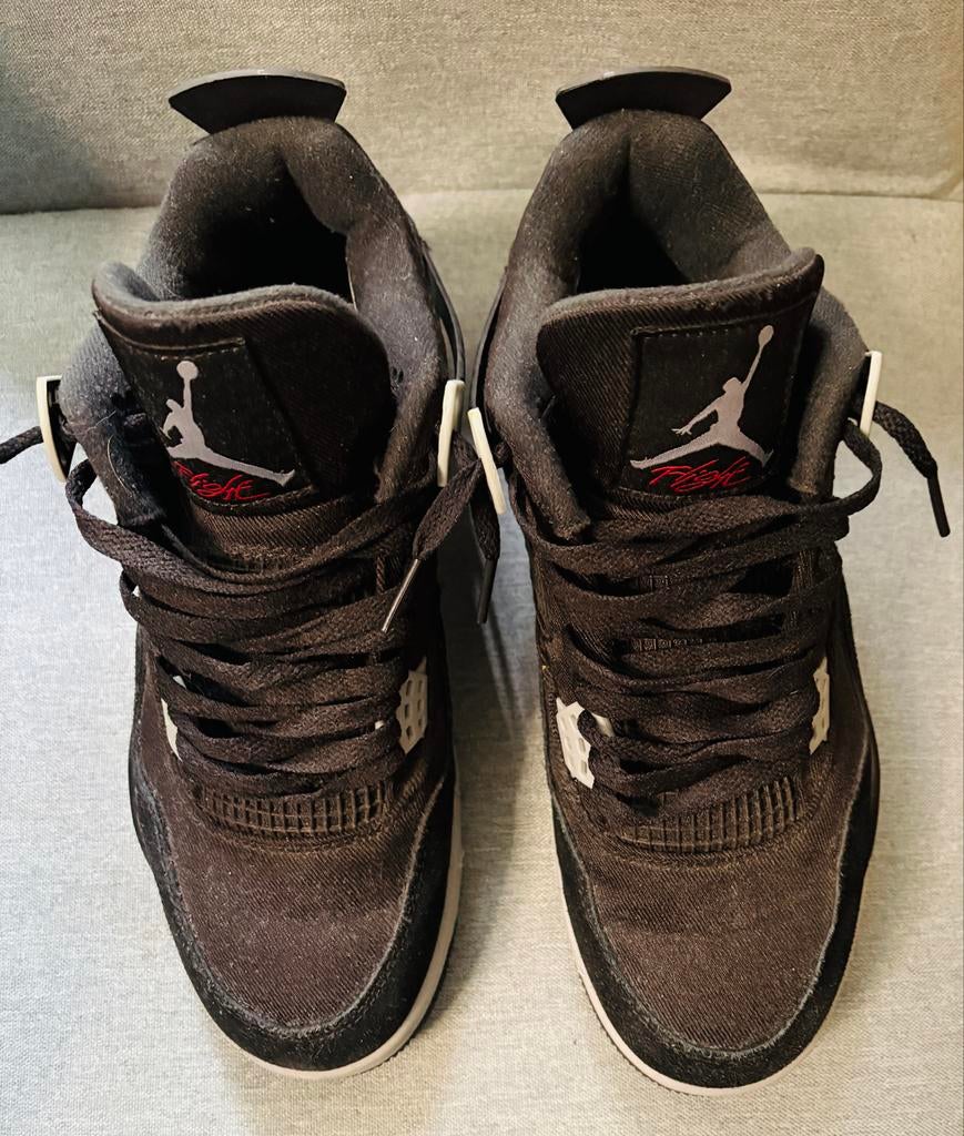 Jordan 4 Black Canvas Sneakers maat 42, Kleding | Heren, Schoenen, Zwart, Ophalen of Verzenden, Sneakers of Gympen, Zo goed als nieuw