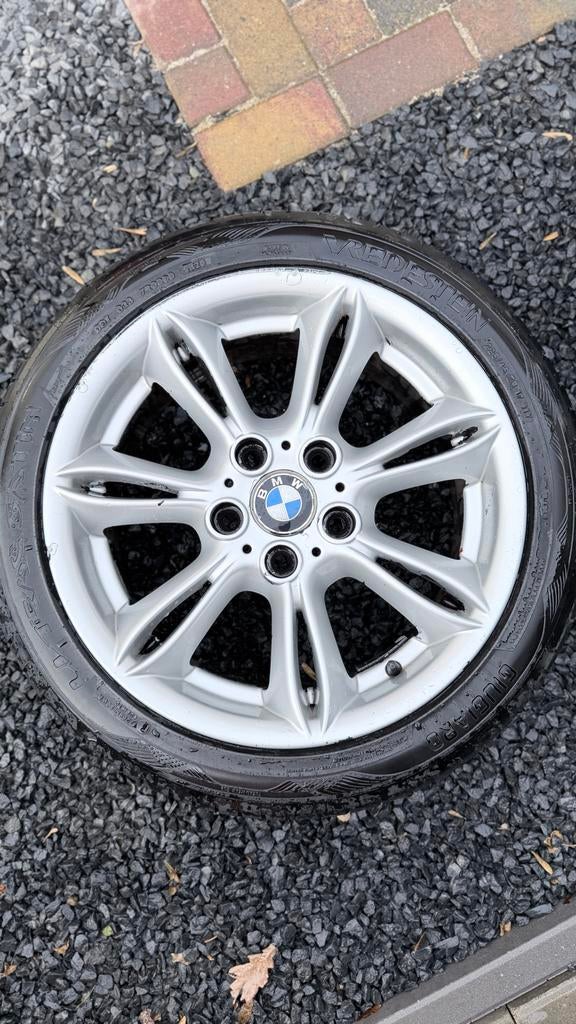 BMW E46 Velgen met banden (2002), Auto-onderdelen, Banden en Velgen, Ophalen, Gebruikt, Banden en Velgen, 17 inch
