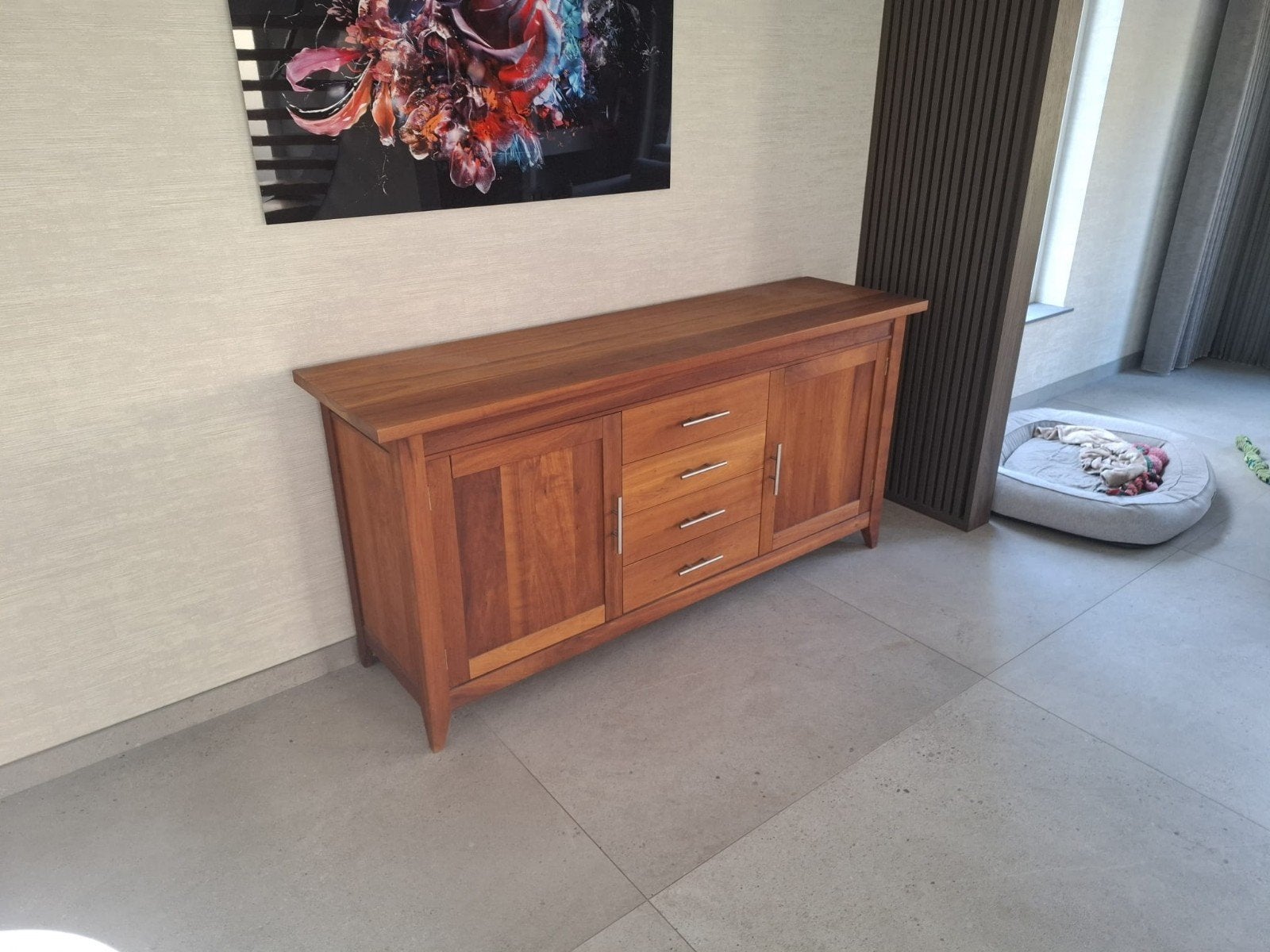 Massief kersenhouten dressoir - 184x90x51 cm, Huis en Inrichting, Ophalen, Gebruikt, Met lade(s), 150 tot 200 cm