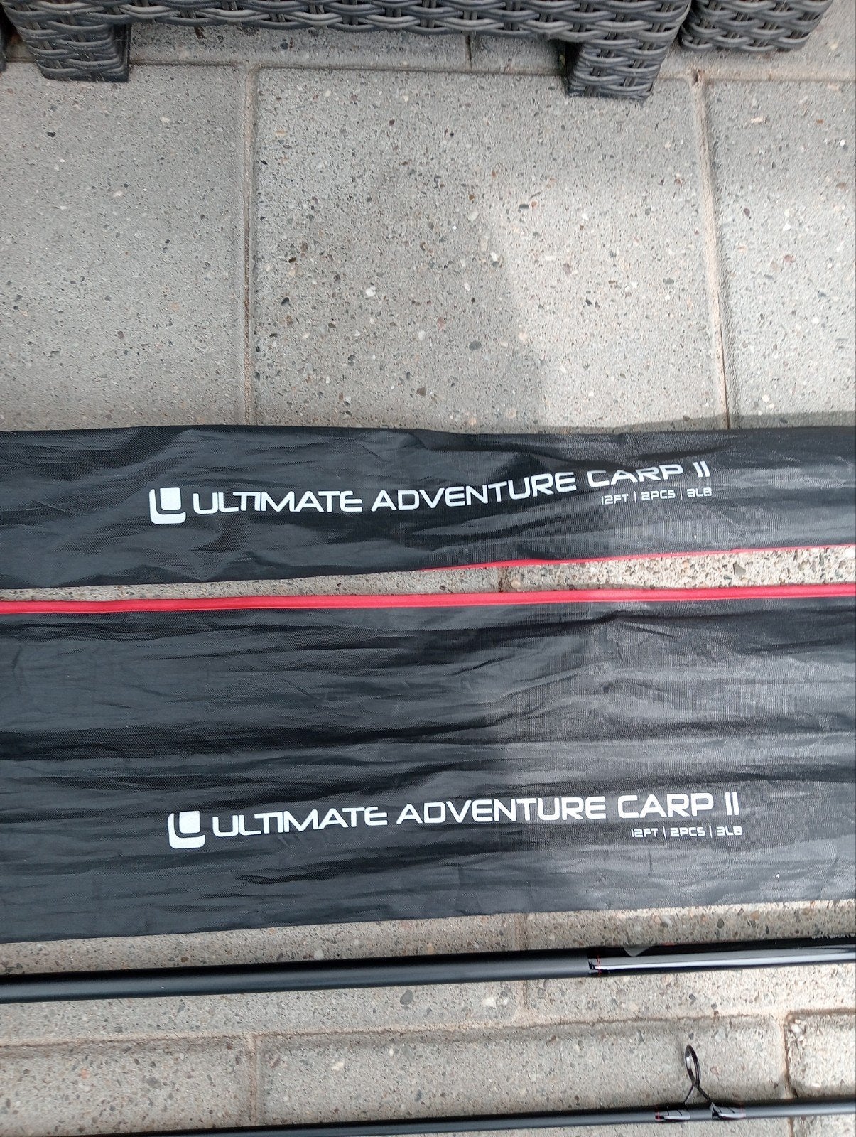 Ultimate Adventure Carp II Hengels (2 stuks), Watersport en Boten, Hengelsport | Karpervissen, Ophalen, Zo goed als nieuw, Werphengel
