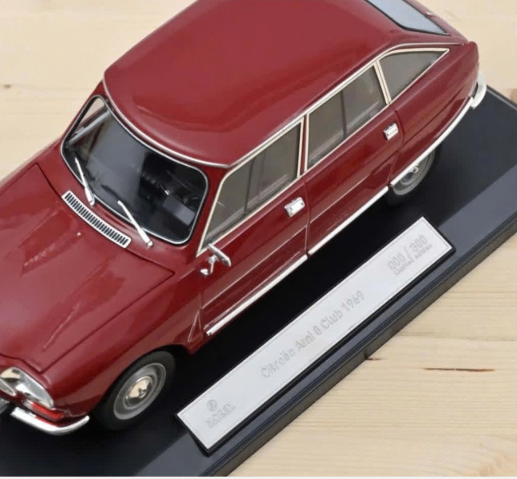 Citroen Ami 8 Club '69 Rood Lim.Ed schaal. 1/18 NOREV 181678, Hobby en Vrije tijd, Verzenden, Nieuw, Auto, Norev