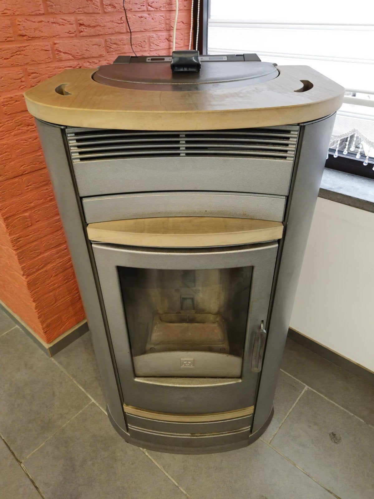 PELLETKACHEL EDILKAMIN AIDA 10 KW MET KANALISATIE, Ophalen, Gebruikt, Overige brandstoffen, Pelletkachel