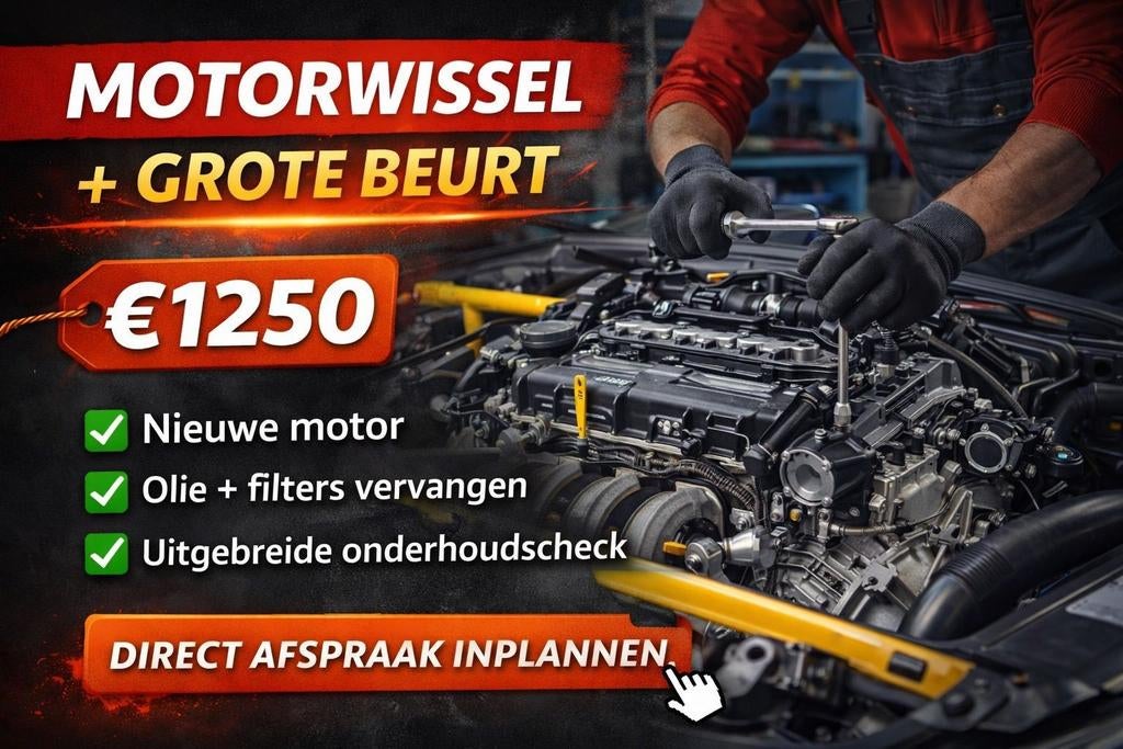 Motorwissel + Grote Beurt  €1250, Ophalen of Verzenden, Nieuw