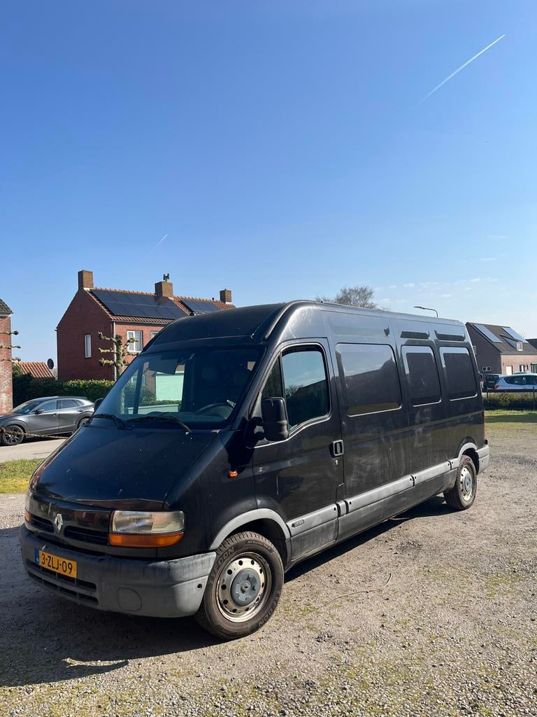 Renault Master Camper h2 l3 2002 nieuwe apk, Luifel, 2000 kg, 11 pk, Zwart