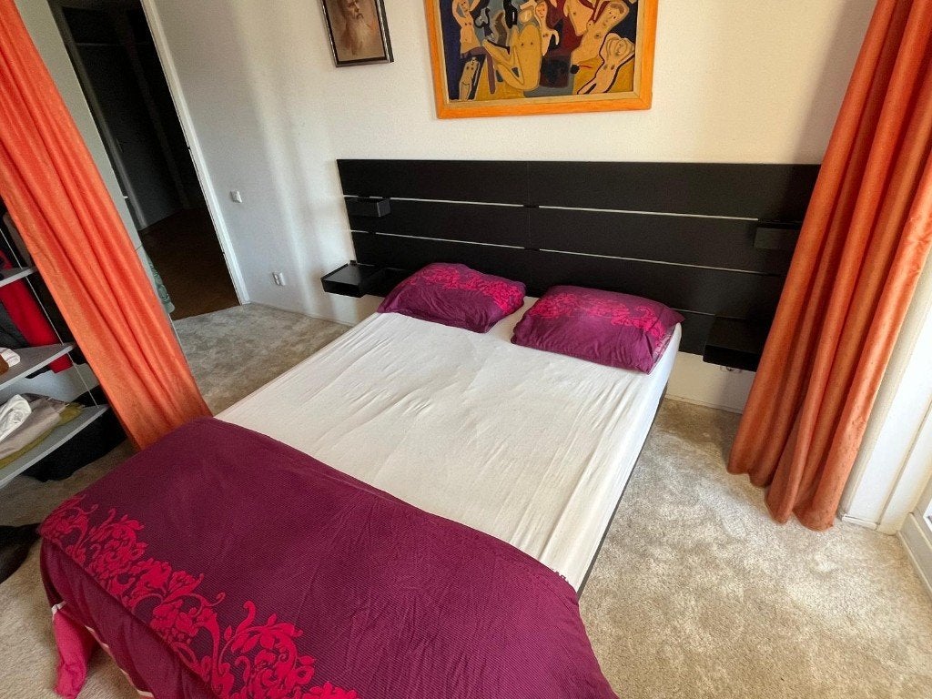 Bed incl matras te koop (140*200), Ophalen, Gebruikt, Zwart, 140 cm