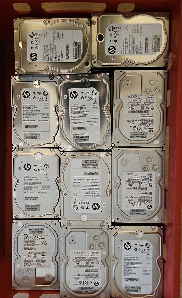 PARTIJ 63 STUKS 6TB HARDE SCHIJVEN VAN SAS SERVERS TEKOOP, Computers en Software, Harde schijven, Intern, Gebruikt, SAS, HDD