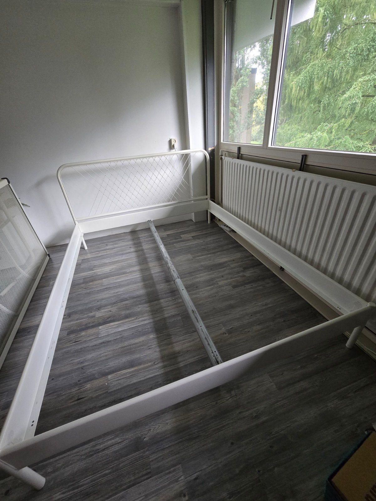 Nesttun Ikea bed 160x200 cm, Ophalen, Gebruikt, Wit, Tweepersoons