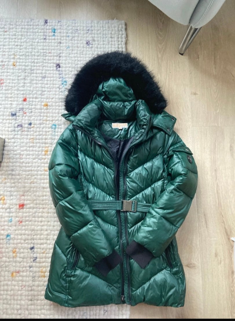 Parka Michael Kors maat S. Donkergroen, Ophalen of Verzenden, Zo goed als nieuw, Maat 36 (S), Groen
