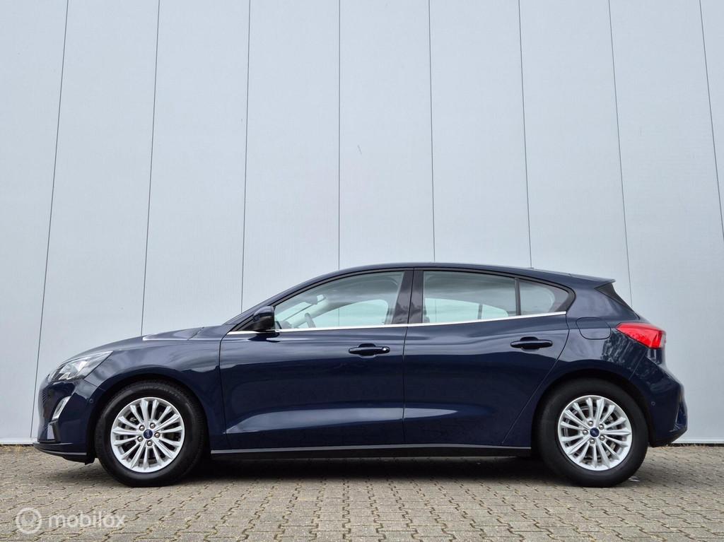 FORD FOCUS 1.0 ECOBOOST TITANIUM AUTOMAAT/KEYLESS/CAMERA/LED, 125 pk, Gebruikt, Euro 6, Blauw
