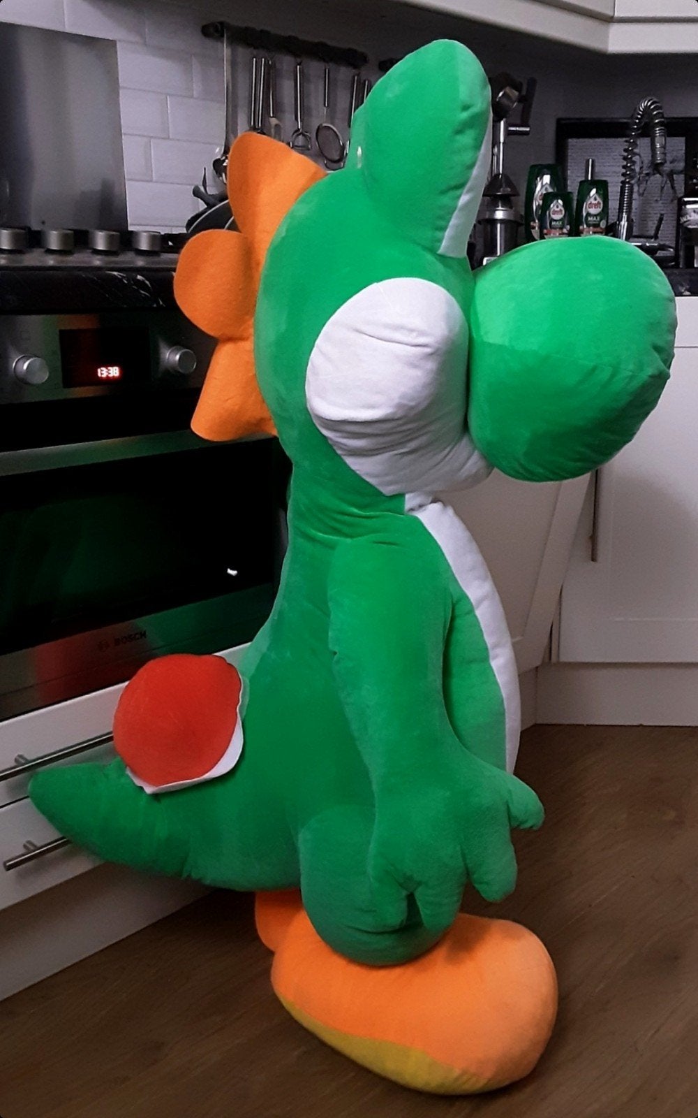mega grote Mario kart Yoshi Plush Jumbo Size Knuffel, Ophalen of Verzenden, Nieuw, Overige typen, Groot (groter dan 80 cm)