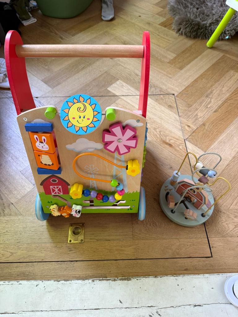 Loopwagen zgan - montessori - hout, Ophalen of Verzenden, Zo goed als nieuw, Overige typen
