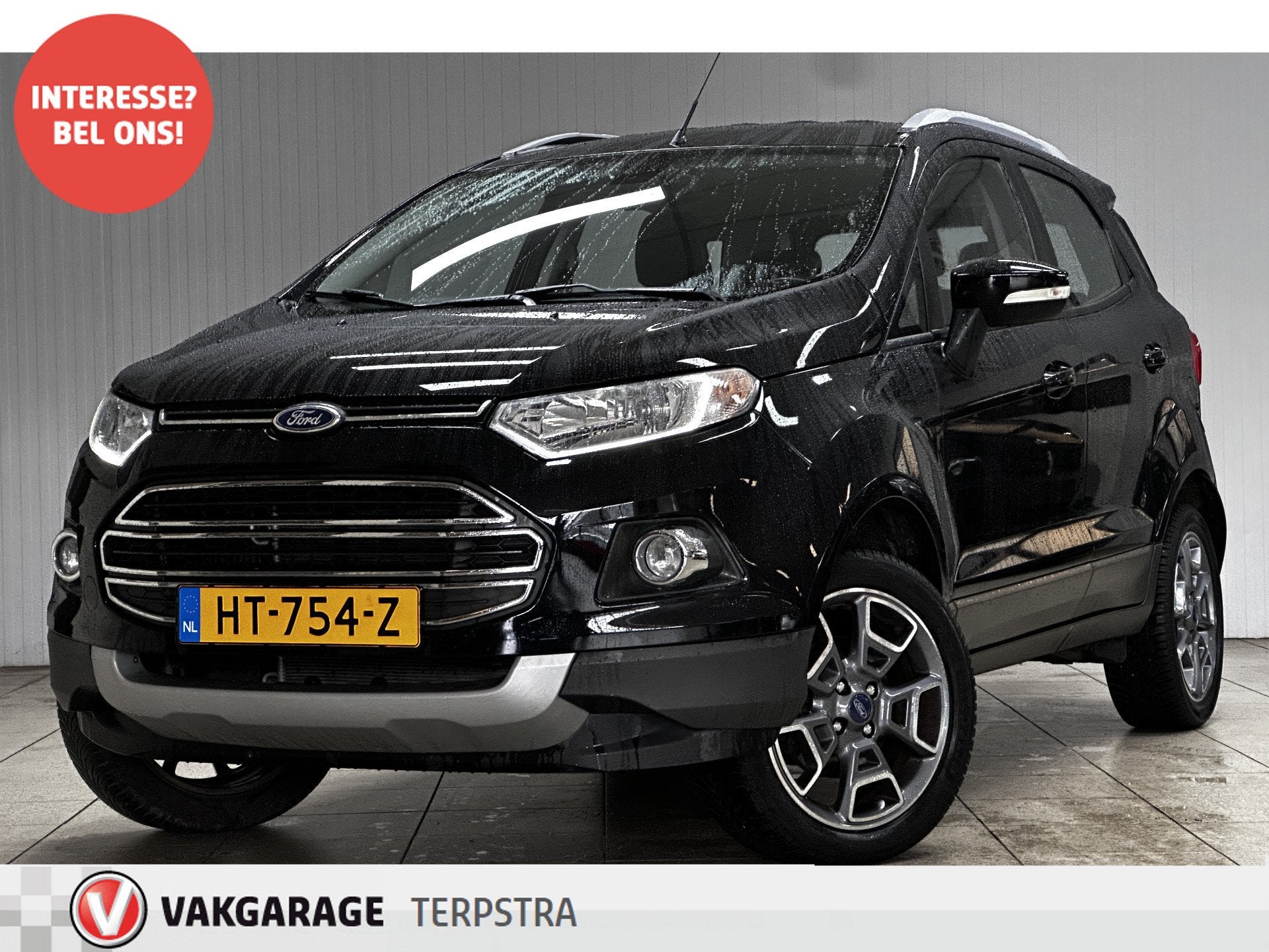 Ford EcoSport 1.0 EcoBoost Titanium/ D-Riem Verv 106.000KM!/, Auto's, Voorwielaandrijving, Gebruikt, Ecosport, Zwart