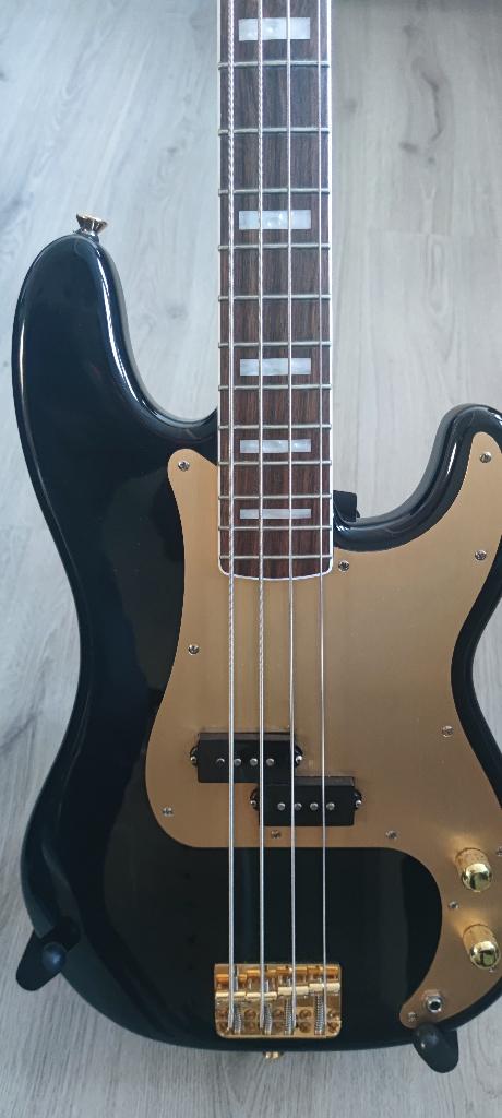 Fender Squier 40th Anniversary Precision Bass Gold Edition, Ophalen, Gebruikt, Elektrisch