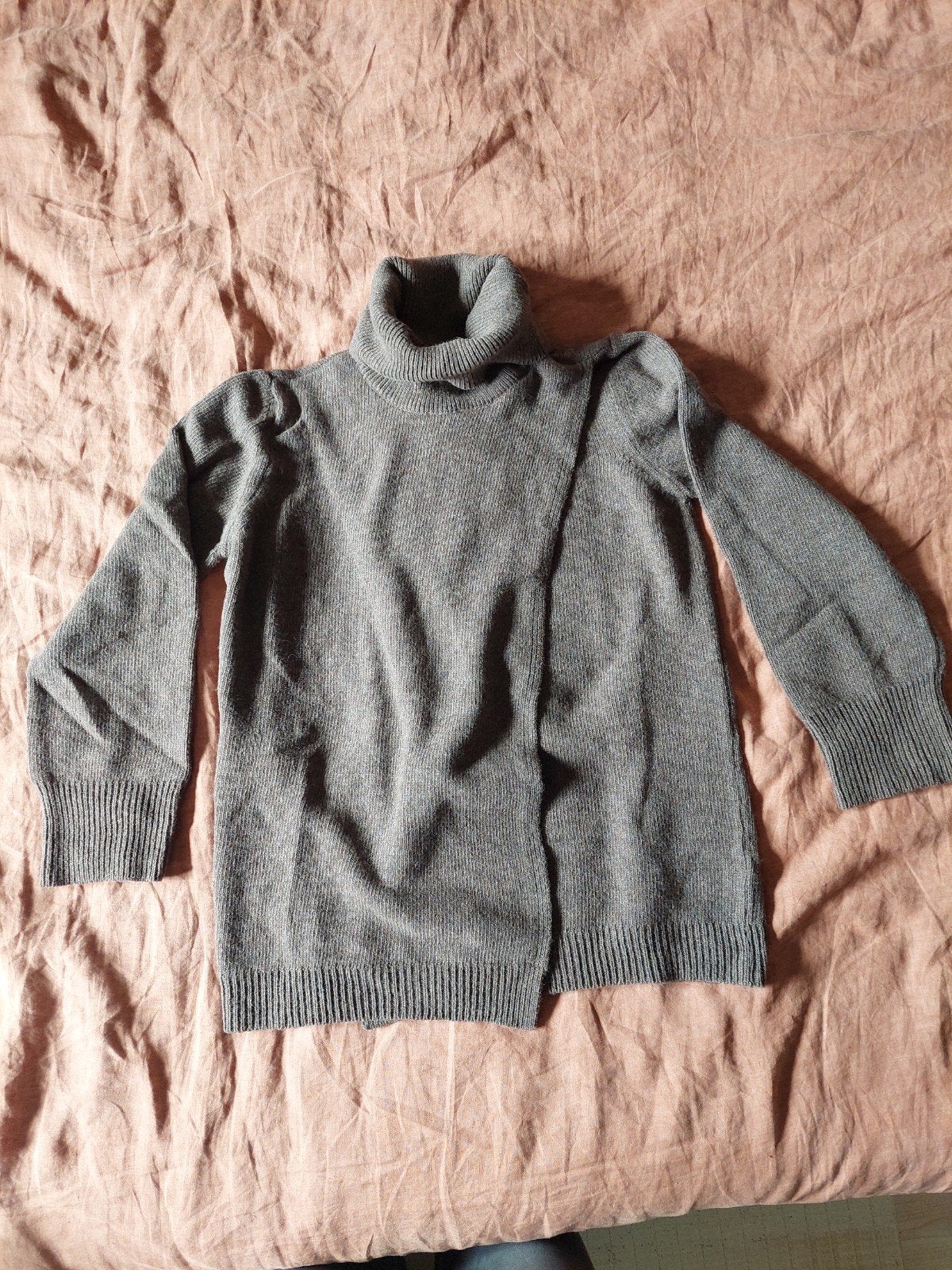 Boob wollen coltrui tuniek - bruin grijs melange - Maat M, Boob, Ophalen of Verzenden
