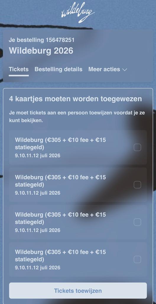 Wildeburg 2026, Eén persoon