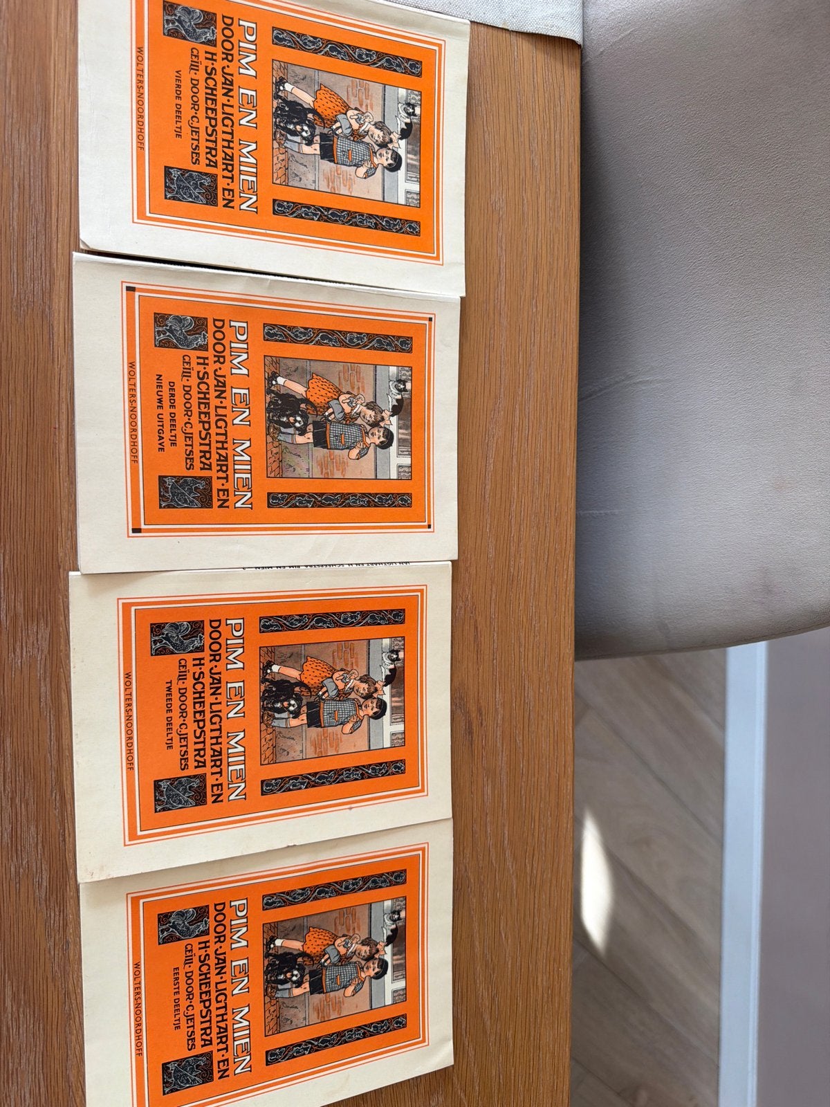 Pim en Mien - Jan Ligthart en H. Scheepstra (4 delen), Boeken, Ophalen of Verzenden, Gelezen, Fictie algemeen