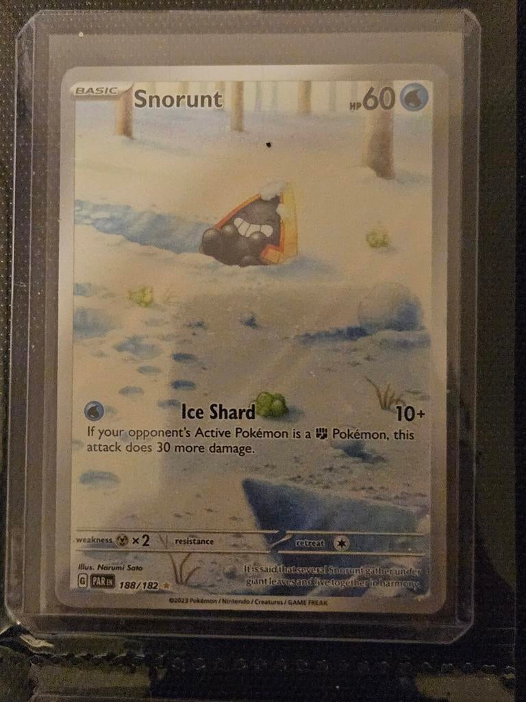Pokemon Snorunt 188/182 Paradox Rift, Ophalen of Verzenden, Zo goed als nieuw, Losse kaart, Foil