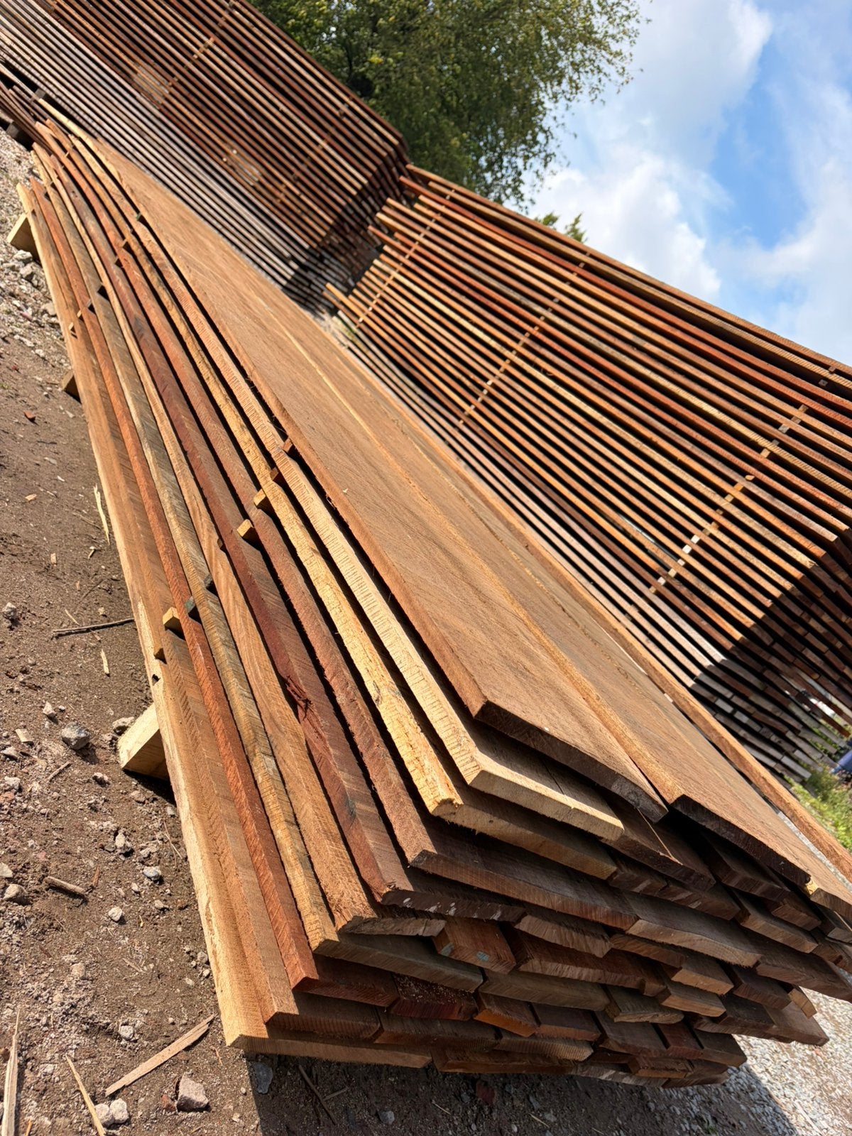 Partij planken 220 m2, Tuin en Terras, Ophalen, Gebruikt, 250 cm of meer, Planken