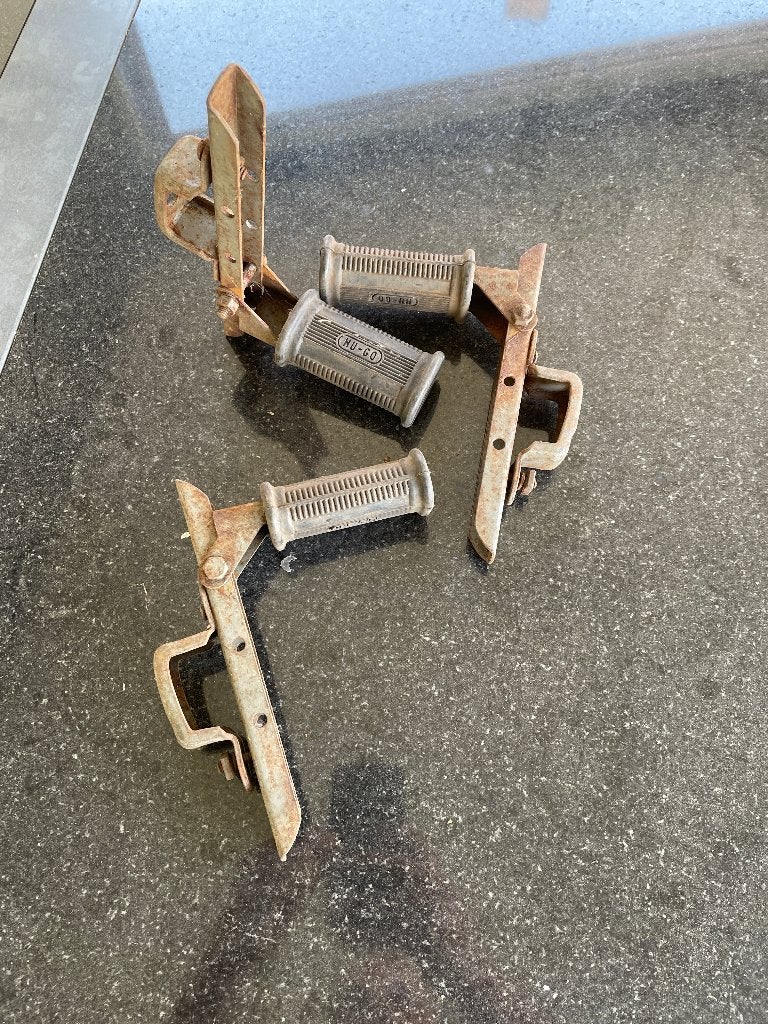 voetsteuntjes brommer oldtimer HU - GO zgan 3stuks, Ophalen of Verzenden, Zo goed als nieuw, Overige typen, Overige merken
