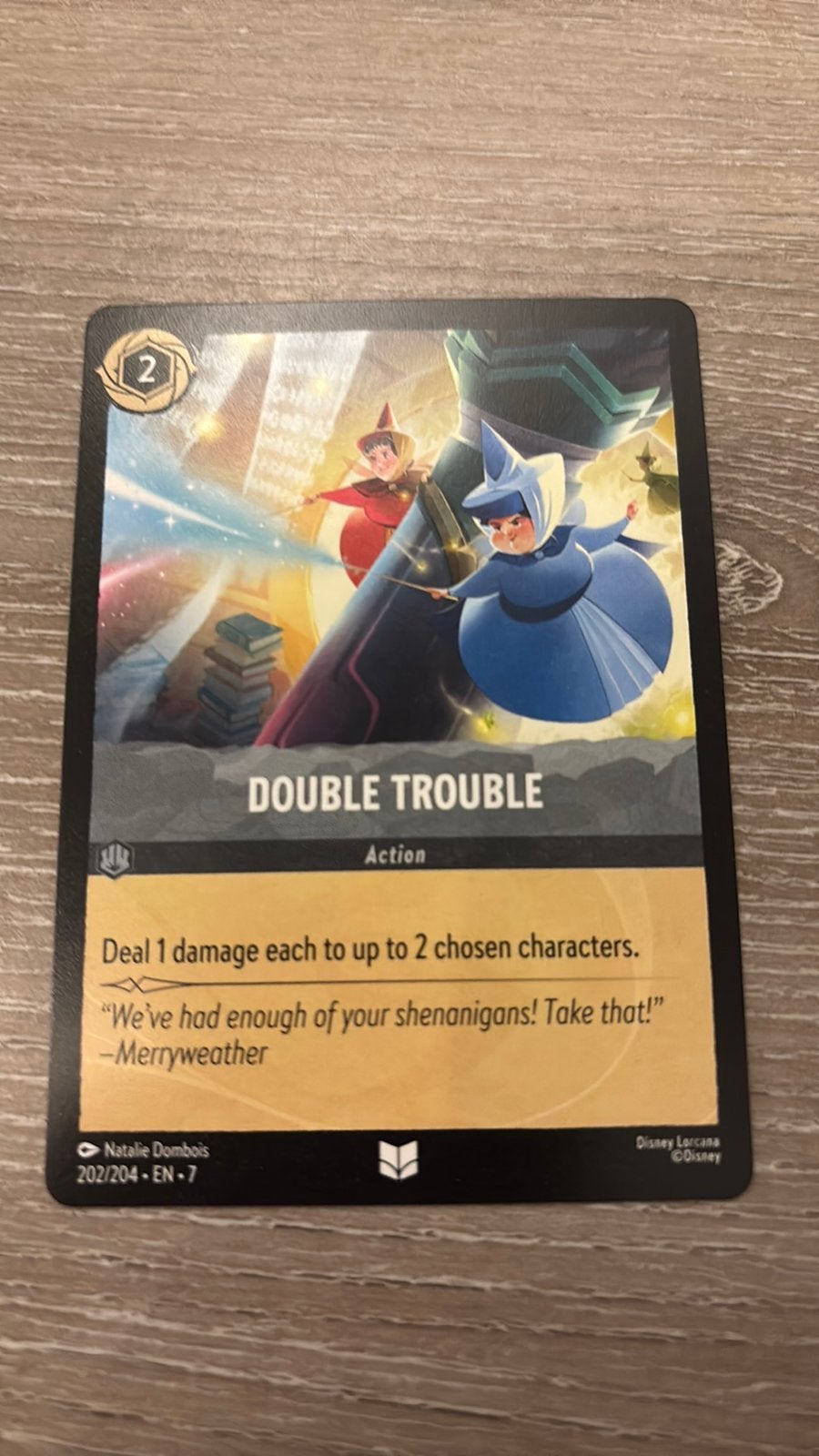 Disney Lorcana Double Trouble 202-204 7ARI nonfoil, Hobby en Vrije tijd, Ophalen of Verzenden, Zo goed als nieuw