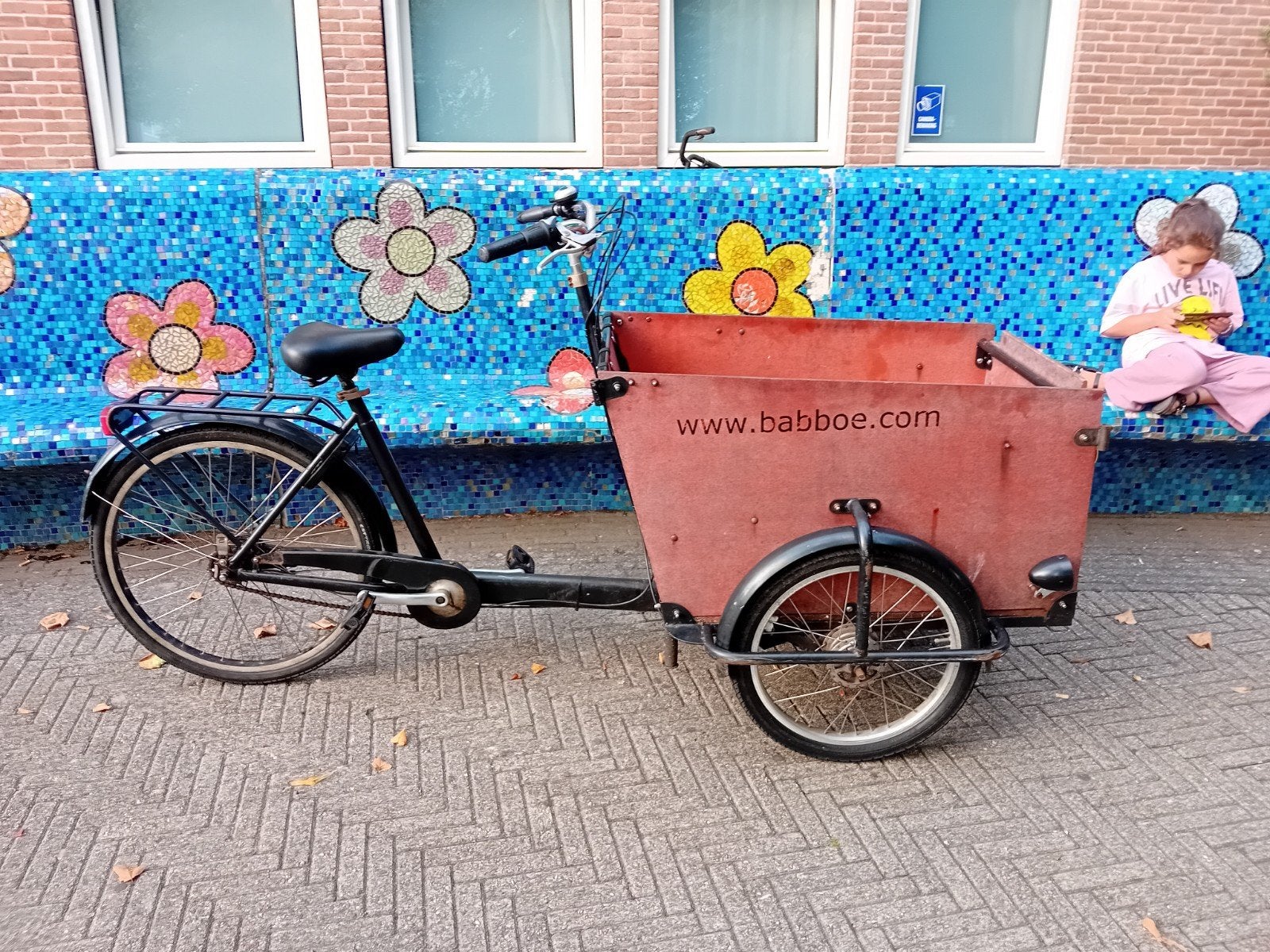 Bakfiets met 5 versnellingen en AXA slot, Overige merken, Gebruikt, Velgrem, Ophalen of Verzenden