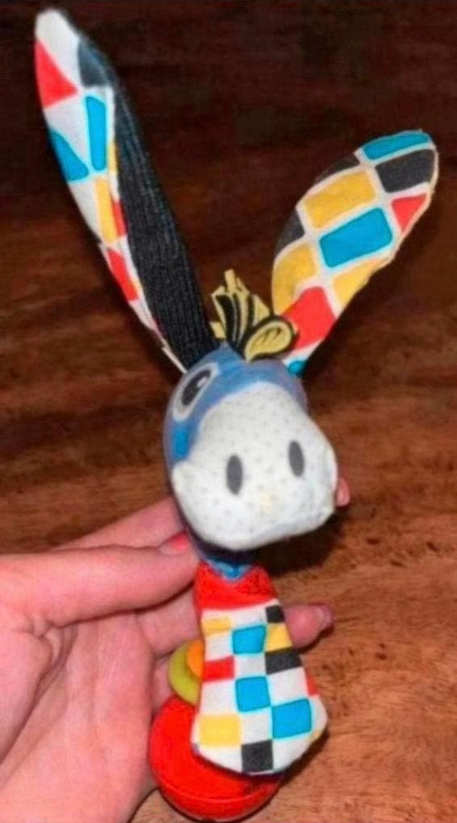 Baby speelgoed met geluid ‘ezel’, Ophalen of Verzenden, Zo goed als nieuw, Rammelaar, Met geluid