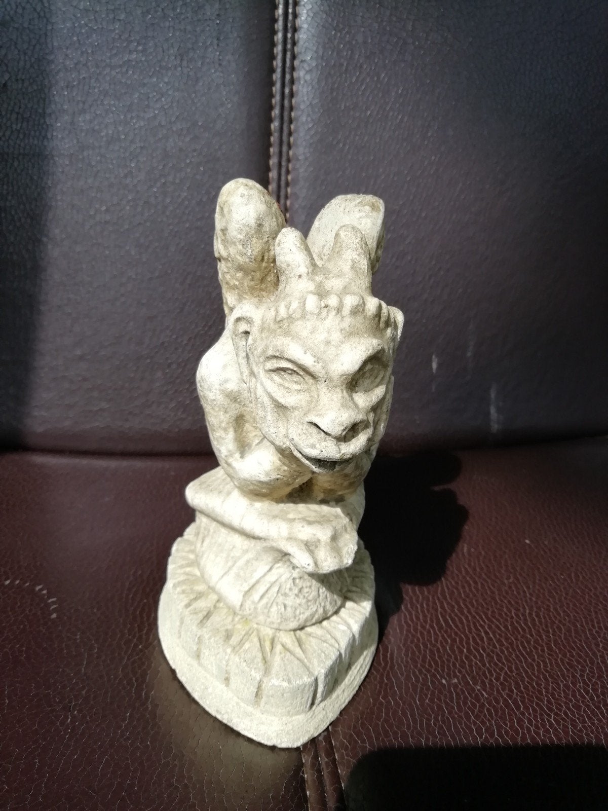 Vintage Gotische Gargoyle Beeldje - Steen of Keramiek, Antiek en Kunst, Overige onderwerpen, Minder dan 20 cm, Ophalen of Verzenden