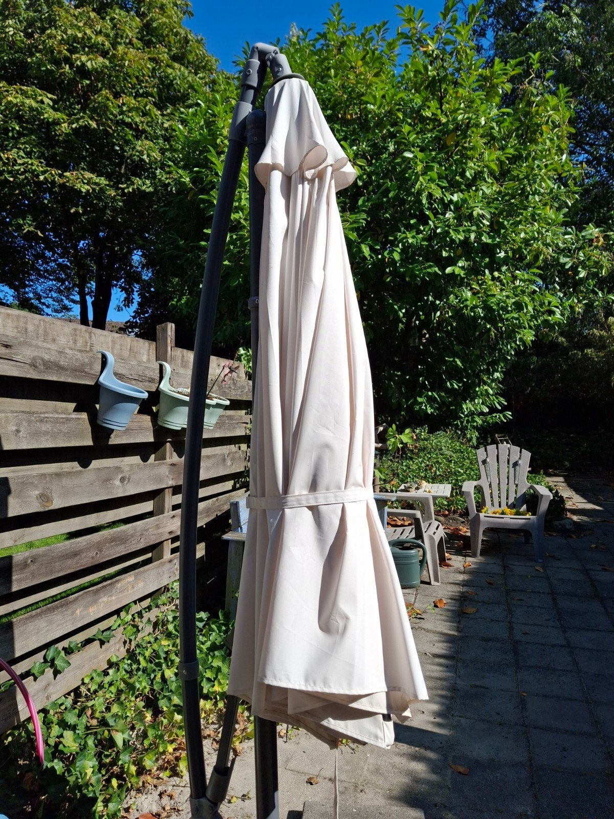 Livarno Lidl zweefparasol diameter 300 cm, Ophalen, Gebruikt, 2 tot 3 meter, Zweefparasol