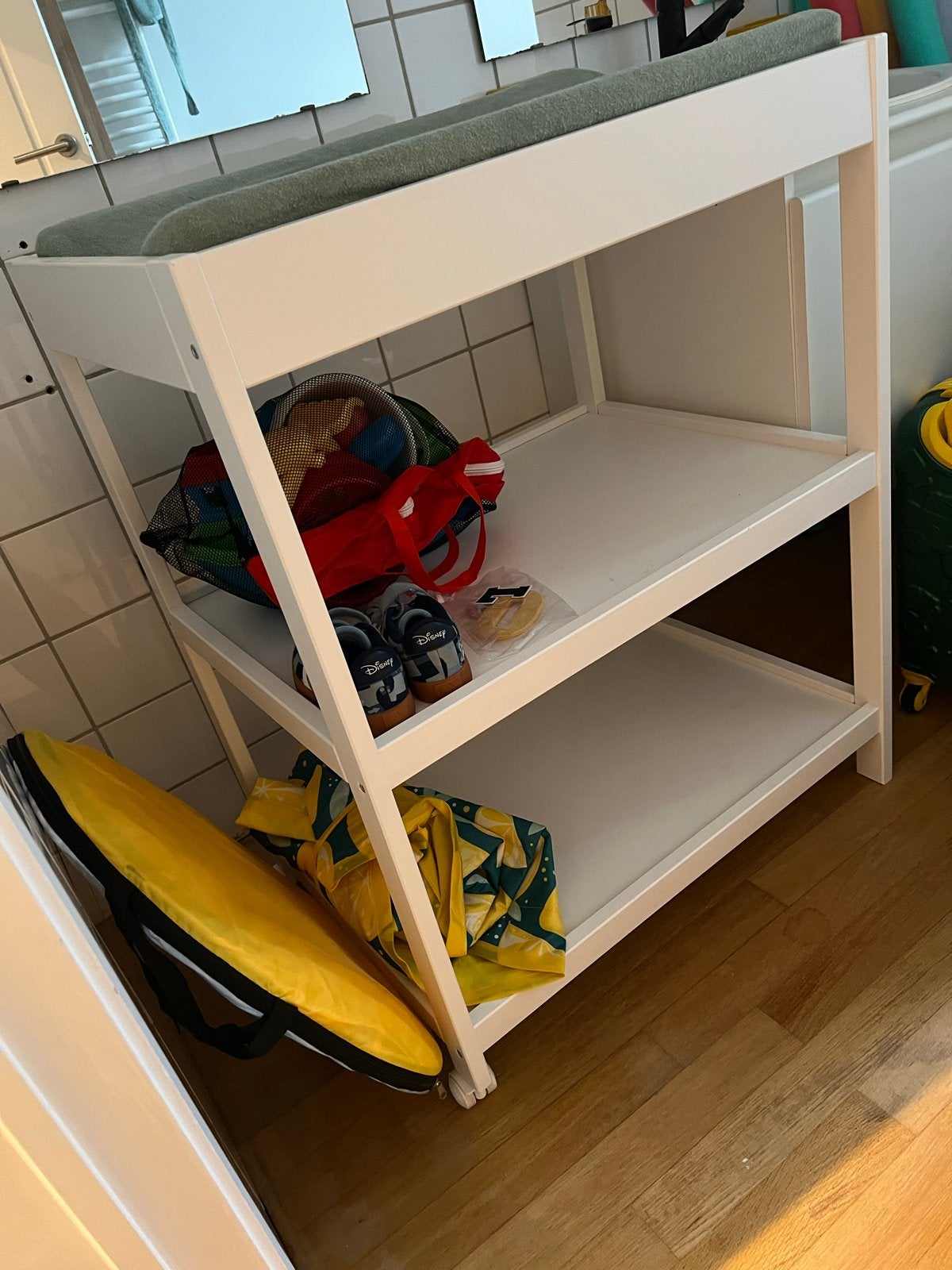 Witte luiertafel met aankleedkussen, Ophalen, Gebruikt, Tafel