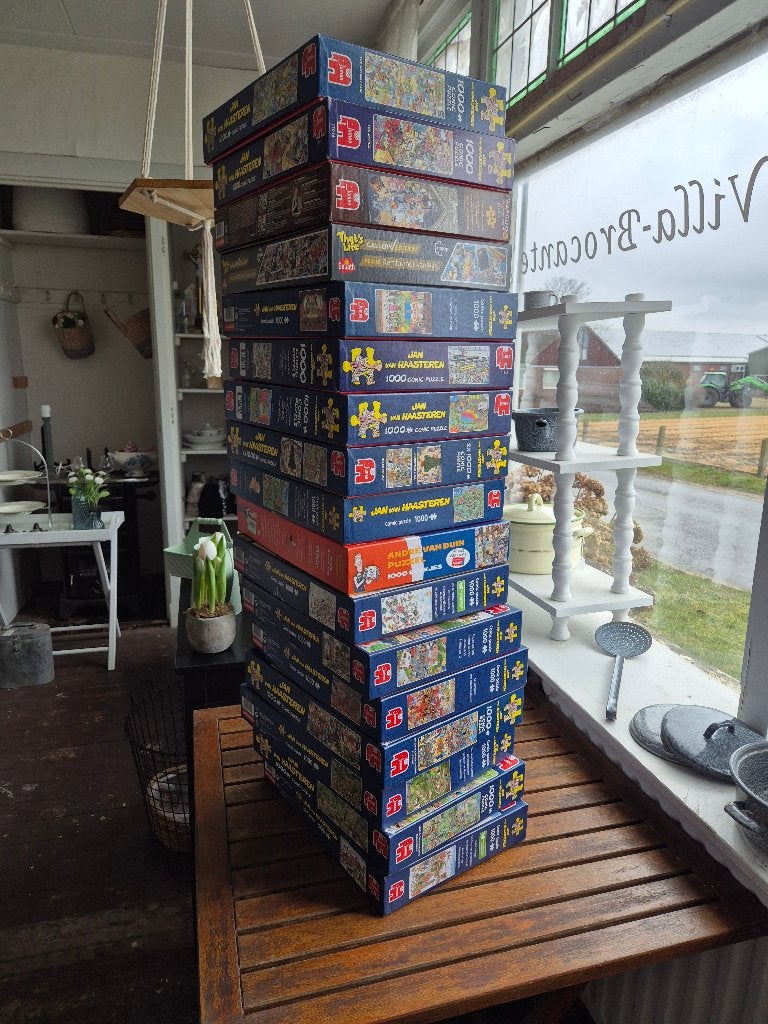 Jan van Haasteren puzzels 1000 , kom vrijblijvend uitzoeken, Ophalen of Verzenden, 500 t/m 1500 stukjes, Zo goed als nieuw, Legpuzzel