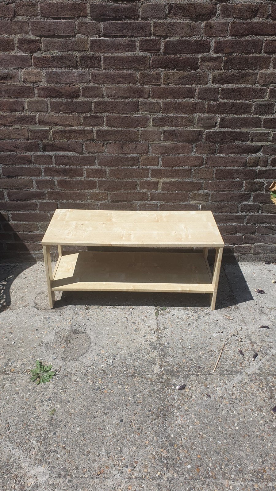 Houten tafeltje met opbergplank, Ophalen, Rechthoekig, 50 tot 100 cm, 50 tot 100 cm