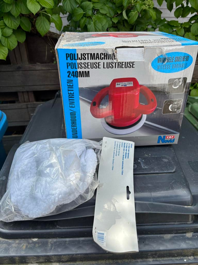 Polijstmachine Car Novid 240mm met extra poetsdoeken, Auto diversen, Ophalen of Verzenden