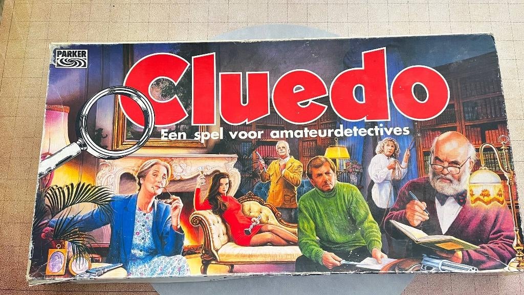Cluedo - vintage Parker NL editie (compleet, jaren '80/'90), Ophalen of Verzenden, Gebruikt, Parker.