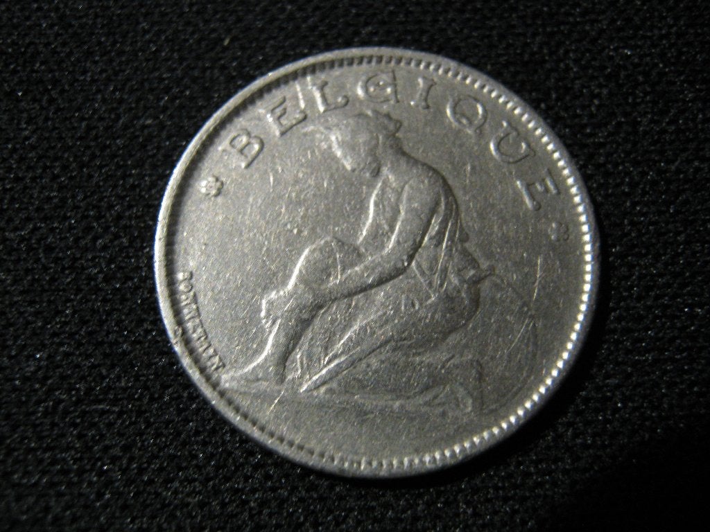 Belgie 1 Franc 1922, koning Albert I, Waals #65, Postzegels en Munten, Ophalen of Verzenden, Overig, Losse munt