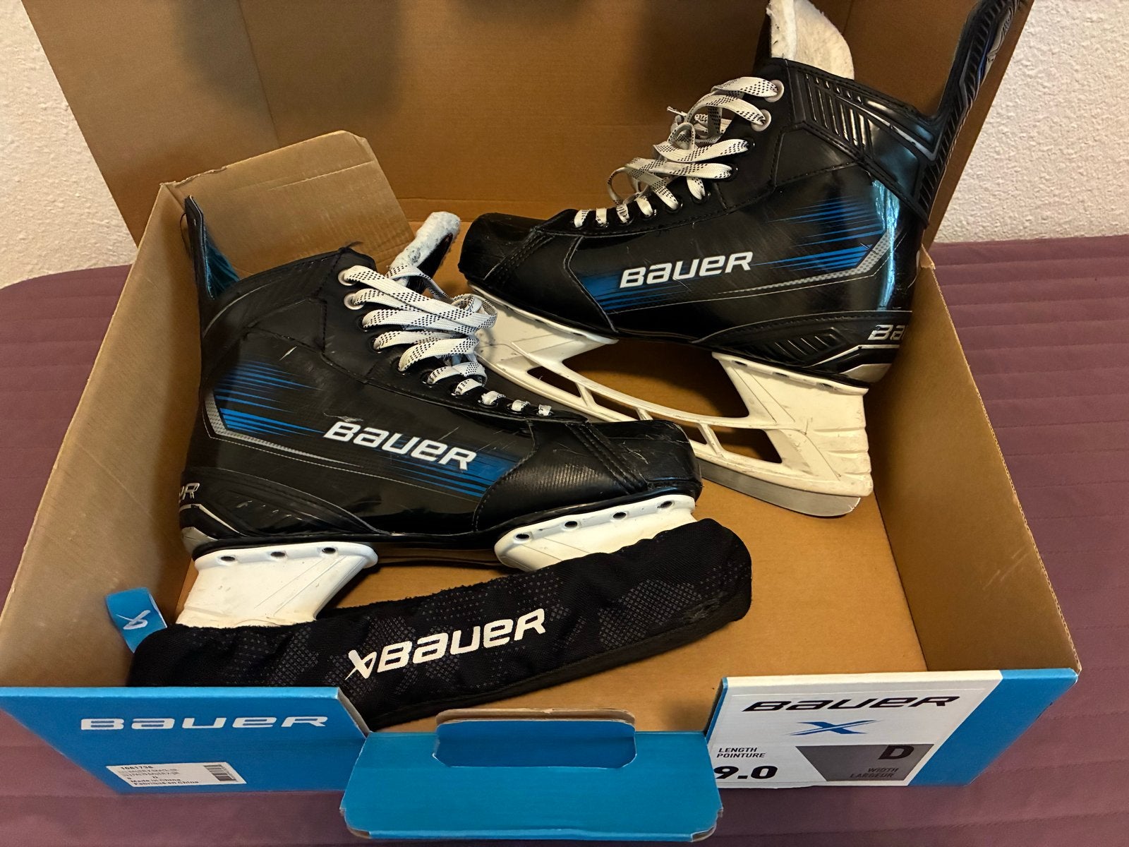 Bauer SR ijshockeyschaatsen maat 9, Ophalen of Verzenden, Nieuw, IJshockeyschaatsen, Bauer
