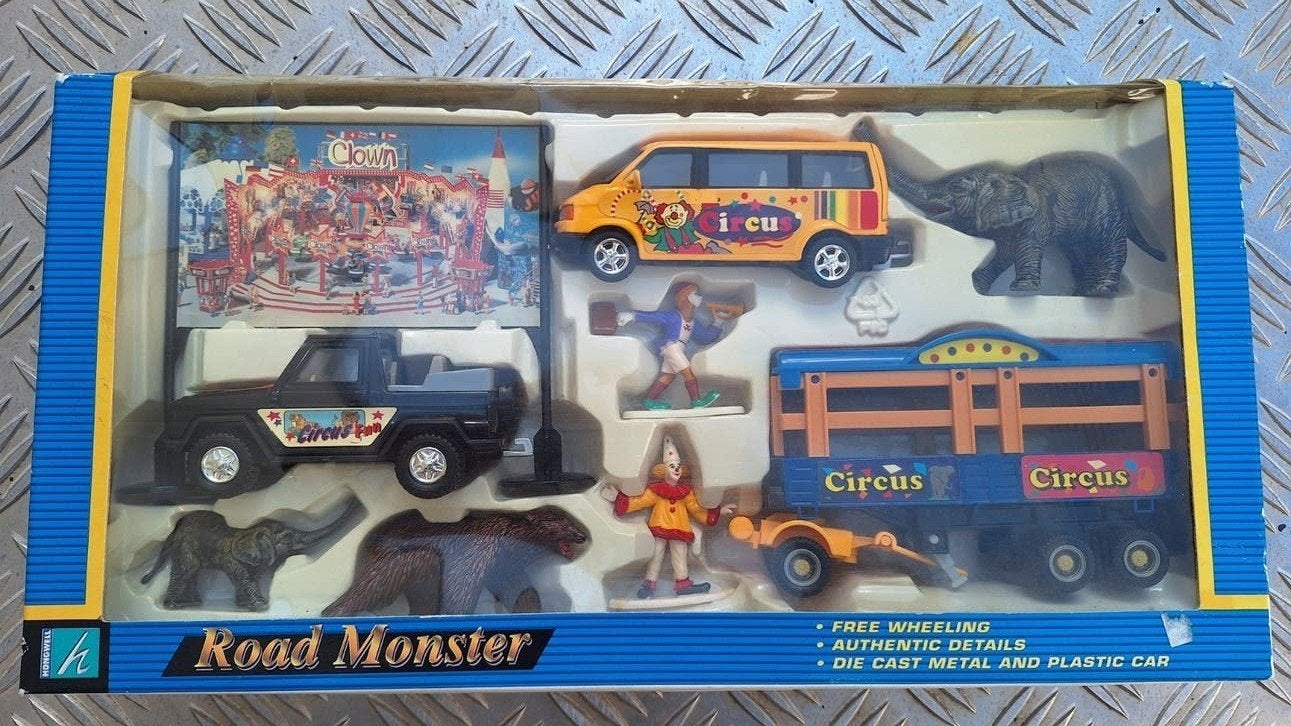 Road Monster Circus Speelgoedset - Nieuw 1:43 in verpakking, Ophalen of Verzenden, Nieuw, Auto, Overige merken