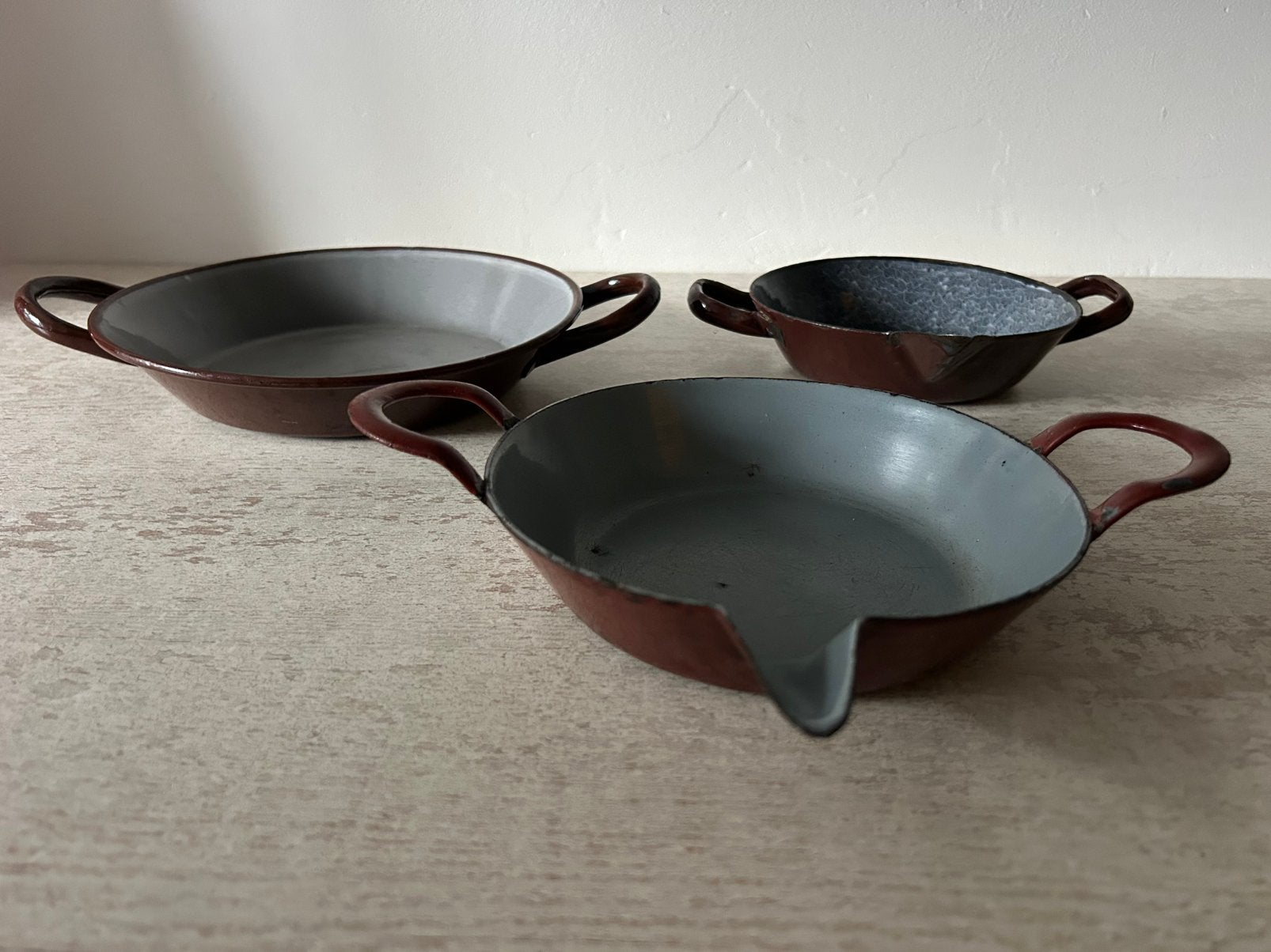 Bruin emaille ovenschalen, Ophalen of Verzenden
