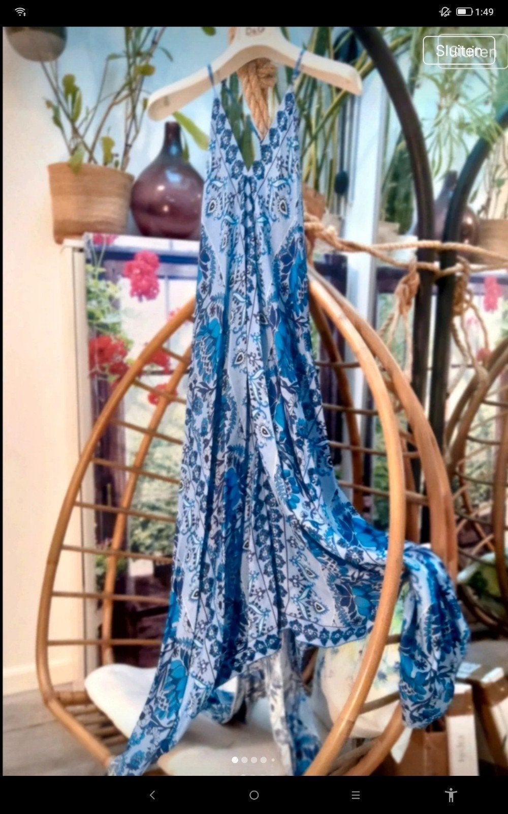 Sandro maxi jurk maat 36 (S), Kleding | Dames, Blauw, Sandro, Nieuw, Ophalen of Verzenden