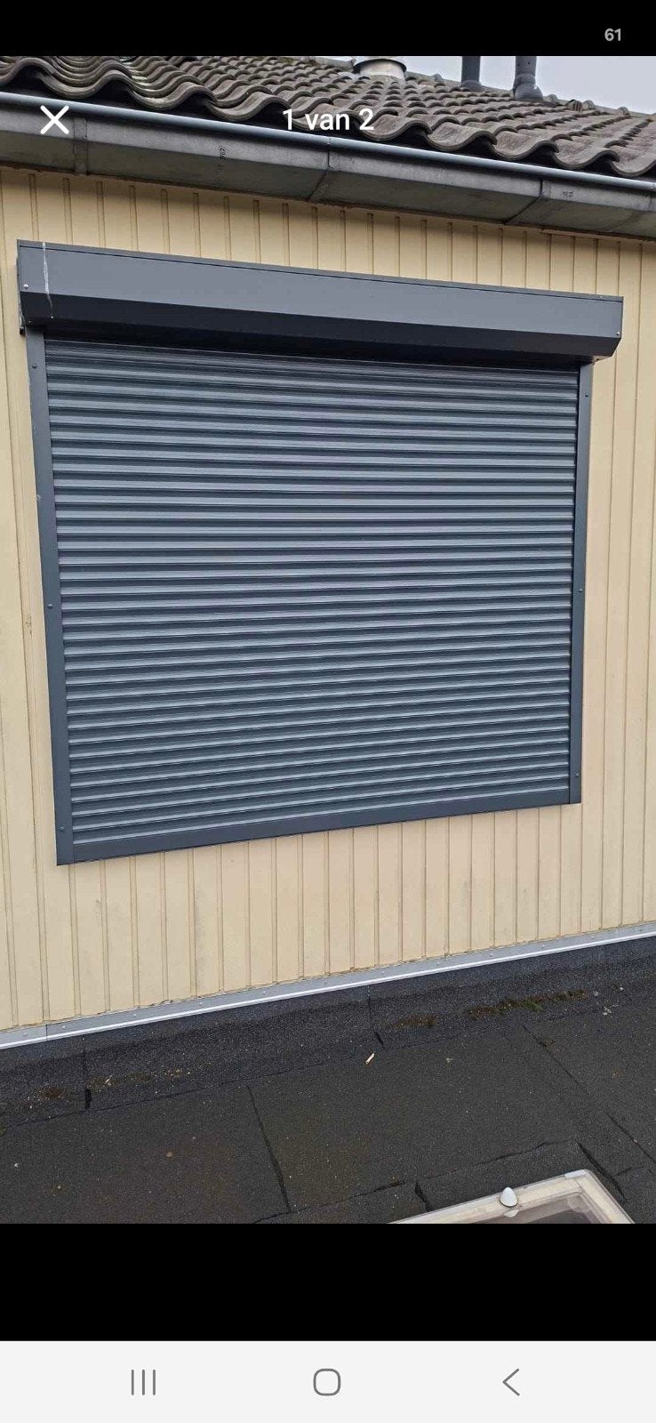 Elektrisch rolluik met afstandsbediening - Antraciet, Ophalen, Gebruikt, 100 tot 150 cm, 150 tot 200 cm