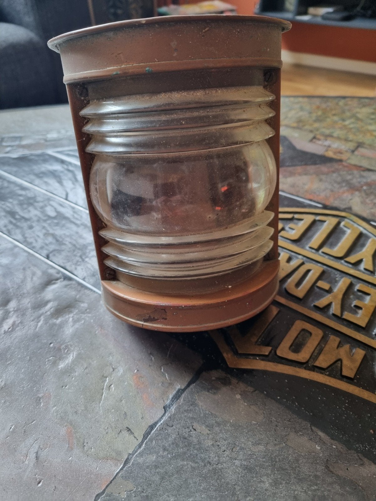 Vintage Koperen Scheepslamp / Navigatielamp, Ophalen of Verzenden