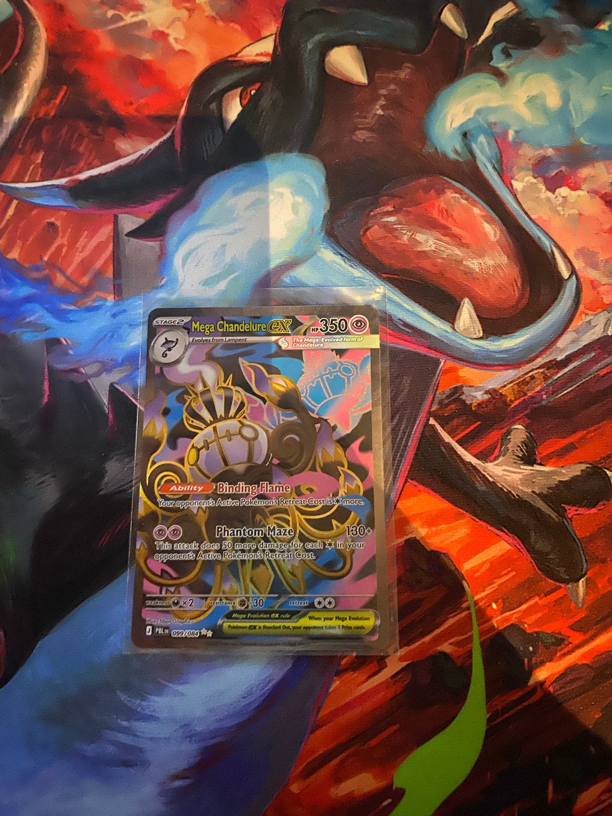 Mega Chandelure EX 099/084, Verzenden, Nieuw, Losse kaart, Foil