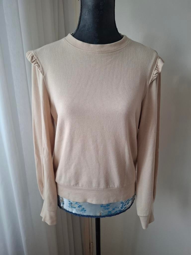 Vanilia sweater ruffle turtle - zand kleur - maat M/38, Kleding | Dames, Maat 38/40 (M), Verzenden, Vanilia, Beige